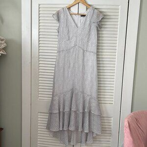 Tommy Hilfiger Gray Polka Dot Maxi Dress